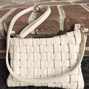 Lulu's Cream Woven Crossbody Bag